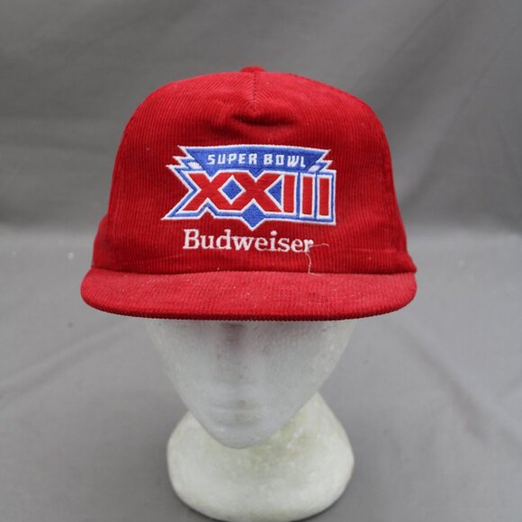 Vintage Budweiser Hat - Superbowl 23 Corduroy - Adult Snapback - Picture 1 of 8